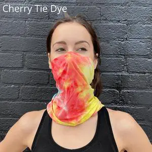 JupiterGear Neck Gaiter Face Mask for Fishing and Other Outdoor Activities Cherry Tie Dye