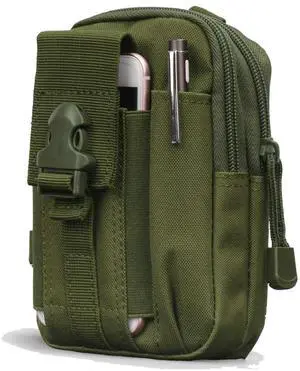 JupiterGear MOLLE Waist Bag Pouch for Hiking, Running and Outdoor Activities Army Green