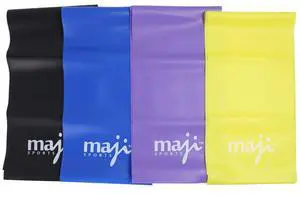 Maji Sports Full Body Exercise & Stretch Bands - Variable Resistance 4 Pack