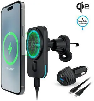 Naztech MagLock CAR 15W Magnetic Wireless Fast Charging Vent Mount with Qi2