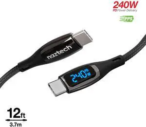 Naztech DigiWATT USB-C to USB-C Digital LED Cable 12ft