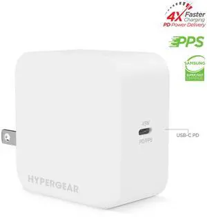 HyperGear SpeedBoost 45W USB-C PD/PPS Laptop Wall Charger with PPS