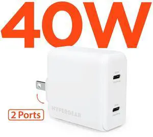 HyperGear PD40W Dual USB-C Wall Charger