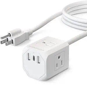 HyperGear Cube Multi-Port Charger Power Strip Extension Cord