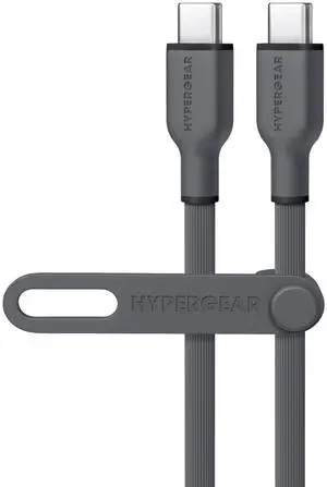 HyperGear Flexi PRO USB-C to USB-C Cable 15ft Grey