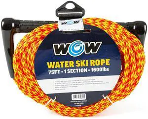 WOW Watersports 75ft Watersports Tow Rope with Floating Handle