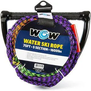 WOW Watersports 75ft 5-Section Pre-Stretched Water Ski Rope
