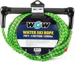 WOW Watersports 75ft 1-Section Tow Rope with Rubber Handle