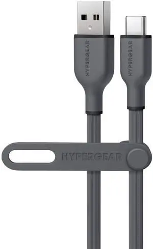 HyperGear Flexi PRO USB to USB-C Cable 6ft Grey