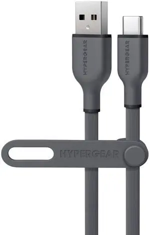 HyperGear Flexi PRO USB to USB-C Cable 4ft Grey
