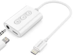 Naztech MFI Lightning to 3.5mm Audio + Charging Adapter