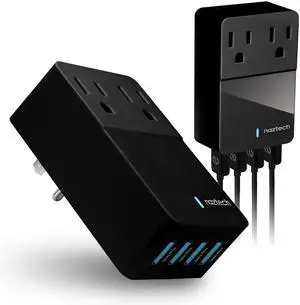 Naztech Fast Multi-Device Charger- 2 Outlets + 4 USB Port