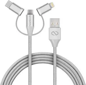 Naztech 3X1 Micro Lightning & USB-C Charge & Sync 6ft Cable