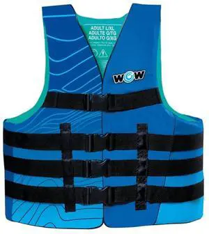 WOW Watersports Vis-Wave Adult Life Vest - Blue - Small Medium