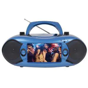 Emerson 7" Bluetooth DVD Boombox with AMFM Radio & Digital TV - Blue Emerson 7" Bluetooth DVD Boombox with AMFM Radio & Digital TV - Blue