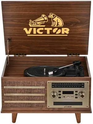 Victor Monroe 8-in-1 Music Center - Walnut Victor Monroe 8-in-1 Music Center - Walnut