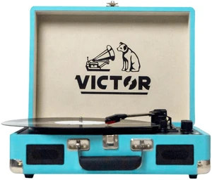 Victor Metro Dual Bluetooth Suitcase 3-Speed Turntable - Turquoise Victor Metro Dual Bluetooth Suitcase 3-Speed Turntable - Turquoise