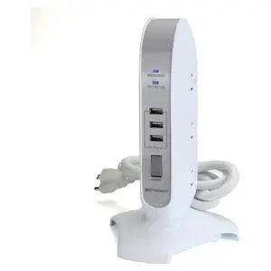 Emerson 5-Outlet + USB Charging Tower with Surge Protection and On/ Off Switch Emerson 5-Outlet + USB Charging Tower with Surge Protection and On/ Off Switch
