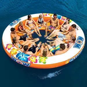 WOW Sports Floating 12 Person Water Lounge And Island - Stadium Islander (14-2090)