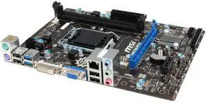 MSI H81M-P33 LGA 1150 Intel H81 SATA 6Gb/s USB 3.0 Micro ATX Intel Motherboard