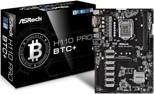 ASRock H110 Pro BTC+ 13GPU Mining Motherboard Cryptocurrency LGA1151