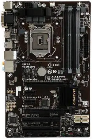 Gigabyte GA-B85-HD3 Desktop Motherboard - Intel B85 Express Chipset - Socket H3 LGA-1150 Gigabyte GA-B85-HD3 Desktop Motherboard - Intel B85 Express Chipset - Socket H3 LGA-1150