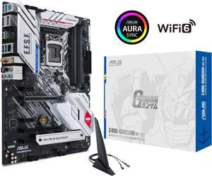 ASUS Z490-GUNDAM (WI-FI) ATX gaming motherboard with M.2, 14 DrMOS power stages, Intel® WiFi 6, HDMI, DisplayPort, SATA 6 Gbps, USB 3.2 Gen 2 ports, Thunderbolt 3 support, and Aura Sync RGB lighting