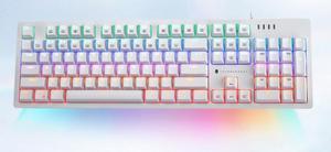 Thunderobot KG3104R Glaze white Red switch 104 keys Mechanical Gaming Keyboard