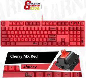 iKBC X GUNDAM ZAKU Limited Version Cherry MX Red USB Wired Mechanical Gaming Keyboards
