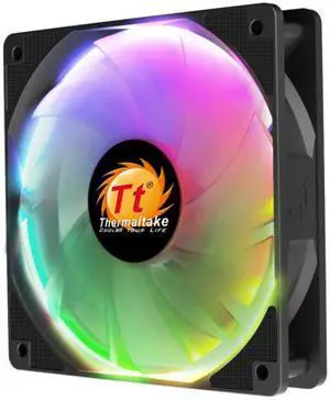 Thermaltake(Tt) 12cm PWM PC Case Cooler Fan 5v 3pin ARGB Motherboard Sync 1 Fan Pack Black Thermaltake(Tt) 12cm PWM PC Case Cooler Fan 5v 3pin ARGB Motherboard Sync 1 Fan Pack Black