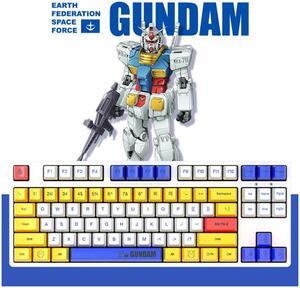 iKBC X GUNDAM  RX-78-2 Limited Version Cherry MX Brown 2.4Ghz Wireless Mechanical Keyboard( Mouse Pad is Not Included)