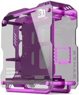 Zeaginal ZC-01Tempered Glass Computer Case Support 360mm Radiator Support ATX Motherboard  - Purple
