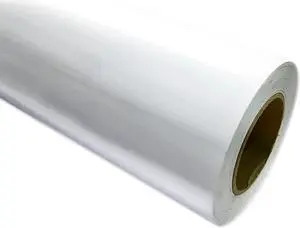 24" x 150 ft Roll of glossy white Repositionable Adhesive-Backed Vinyl for Craft Cutters, Punches and Vinyl Sign Cutters