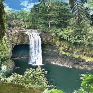 Waterfalls  40" x 40"  Print On Canvas Painting Wall Art For Wall Décor  (Frameless)