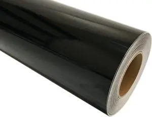 24" x 40 ft Roll of glossy Black Repositionable Adhesive-Backed Vinyl for Craft Cutters, Punches and Vinyl Sign Cutters