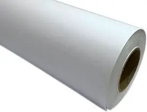 24" x 100 ft Roll of Matte White Repositionable Adhesive-Backed Vinyl for Craft Cutters, Punches and Vinyl Sign Cutters