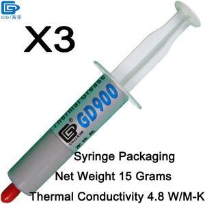 GD900 High-Performance Thermal Conductive Grease Paste Silicone Plaster Heat Sink Compound CPU Cooler Fan (15g x 3pcs)