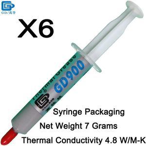 GD900 High-Performance Thermal Conductive Grease Paste Silicone Plaster Heat Sink Compound CPU Cooler Fan (7g x 6pcs)