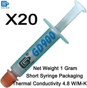 GD900 High-Performance Thermal Conductive Grease Paste Silicone Plaster Heat Sink Compound CPU Cooler Fan (1g x 20pcs)