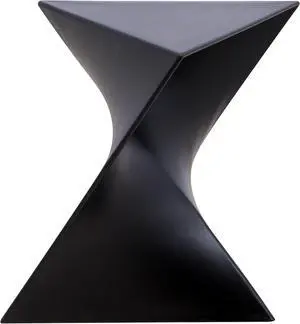 LeisureMod Randolph Modern Triangle Accent End Side Table in Black