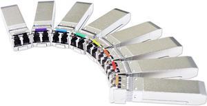 10G CWDM SFP+ Fiber Optic Transceiver, 1350nm-1570nm SMF, 10KM, Compatible SFP+ Module, 1pc (Commercial Temperature)