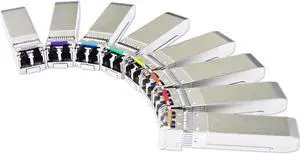 10G CWDM SFP+ Fiber Optic Transceiver, 1470nm-1610nm SMF, 80KM, Compatible SFP+ Module, 1pc (Commercial Temperature)