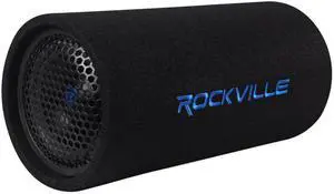 Rockville RTB65A 6.5" 300w Powered Active Car Subwoofer Bass Tube + MP3 Input