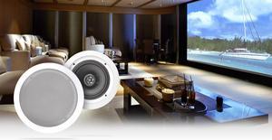 pair rockville hc655 6.5" 500 watt inceiling home theater speakers 8 ohm