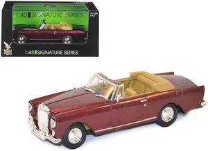 1961 Bentley Continental S2 Park Ward DHC Convertible Burgundy 1/43 Diecast Car Model by Road Signature