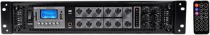 Rockville RCS180-6 180 Watt 6 Zone 70v Commercial/Restaurant Amplifier/Bluetooth
