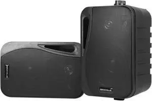 (2) Rockville HP4S-8 BK Black 4" Outdoor/Indoor 8-Ohm Wall Mount Home Speakers