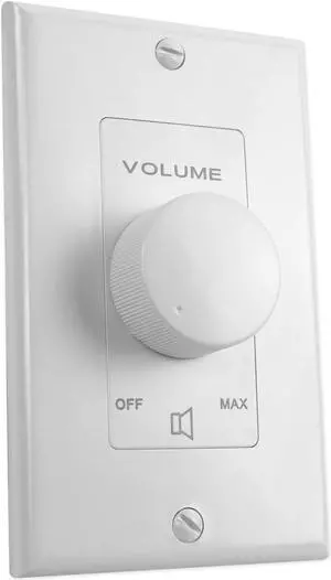 Rockville VOL7035 White 35w 70v Wall Volume Control Zone Controller Box 1-Gang