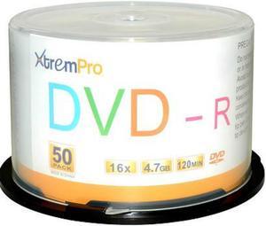 XtremPro DVD-R 16X 4.7GB 120Min DVD 50 Pack Blank Discs in Spindle - 11032
