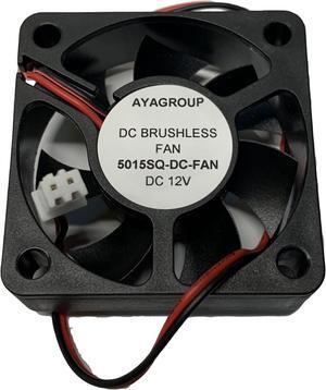 AYA 50x50x15mm 5015 12V 5000RPM Cooling Small Exhaust Fan with 2-Pin Connector 5015SQ-DC-FAN